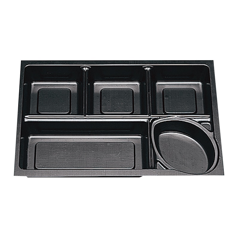 北原産業 紙ボックス弁当容器　中仕切　115-80 C-3黒 CB11589 20個/袋（ご注文単位4袋）【直送品】