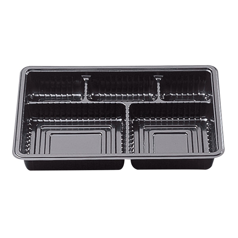 北原産業 紙ボックス弁当容器　中仕切　90-60 A黒カルプ CB-906N 50個/袋（ご注文単位6袋）【直送品】