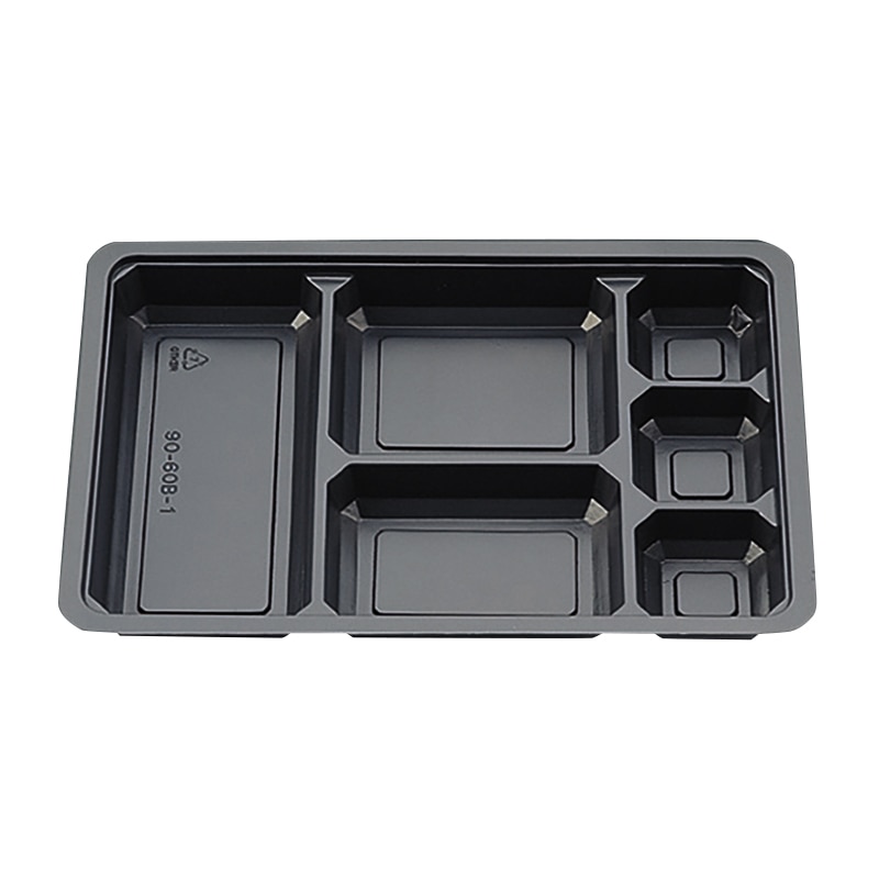 北原産業 紙ボックス弁当容器　中仕切　90-60 B-1黒カルプ  50個/袋（ご注文単位6袋）【直送品】