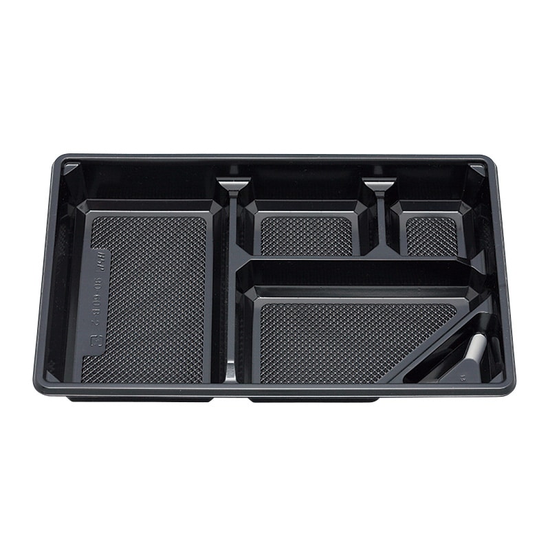 北原産業 紙ボックス弁当容器　中仕切　90-60 B-2黒カルプ  50個/袋（ご注文単位6袋）【直送品】