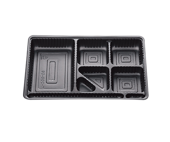 北原産業 紙ボックス弁当容器　中仕切　90-60 C-7黒カルプ  50個/袋（ご注文単位6袋）【直送品】