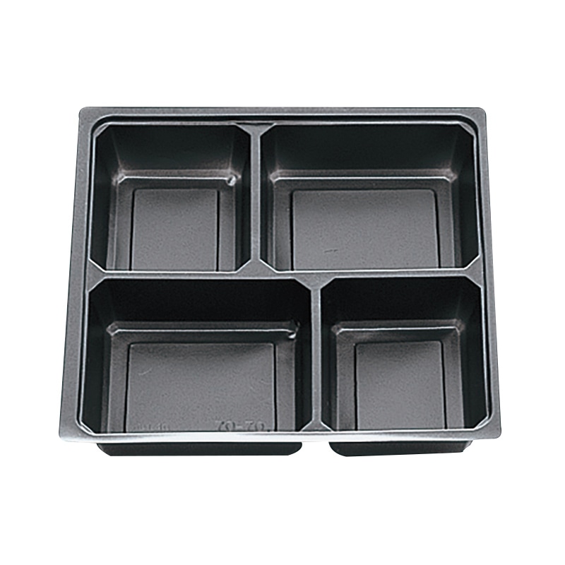 北原産業 紙ボックス弁当容器　中仕切　70-70 黒カルプ  50個/袋（ご注文単位6袋）【直送品】