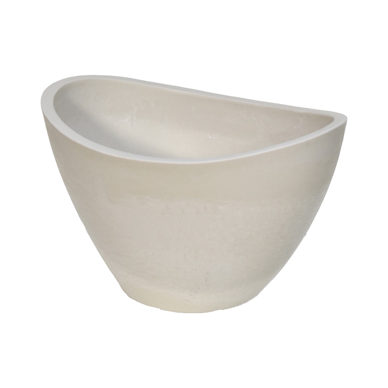 リード商事 樹脂ポット オーバルボウル 25 LGPL0925 ホワイト 1個(ご注文単位1個)【直送品】