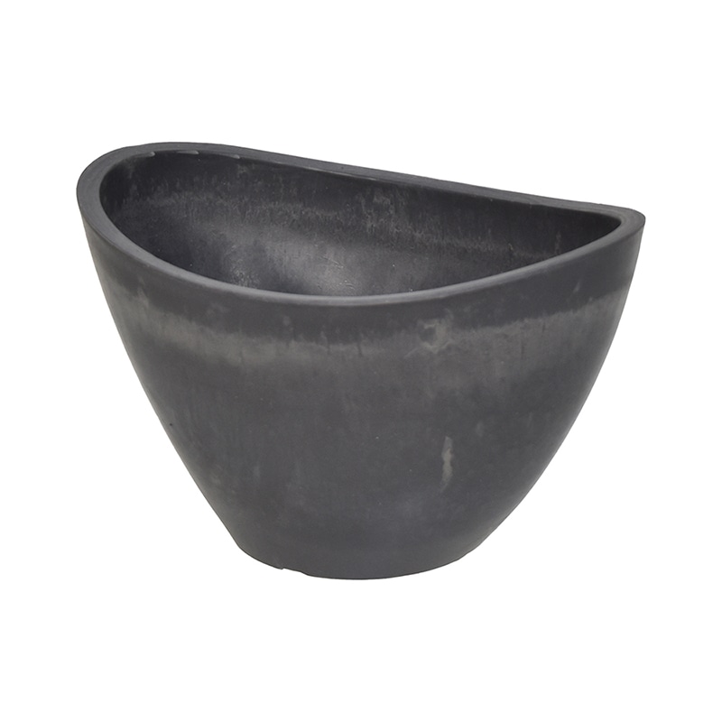 リード商事 樹脂ポット オーバルボウル 25 LGPL0925 ブラック 1個(ご注文単位1個)【直送品】