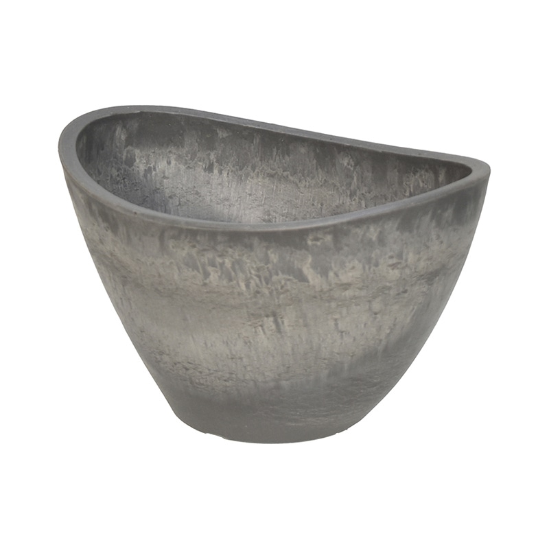 リード商事 樹脂ポット オーバルボウル 25 LGPL0925 グレー 1個(ご注文単位1個)【直送品】