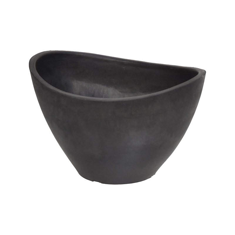 リード商事 樹脂ポット オーバルボウル 20 LGPL0920 ブラック 1個(ご注文単位1個)【直送品】