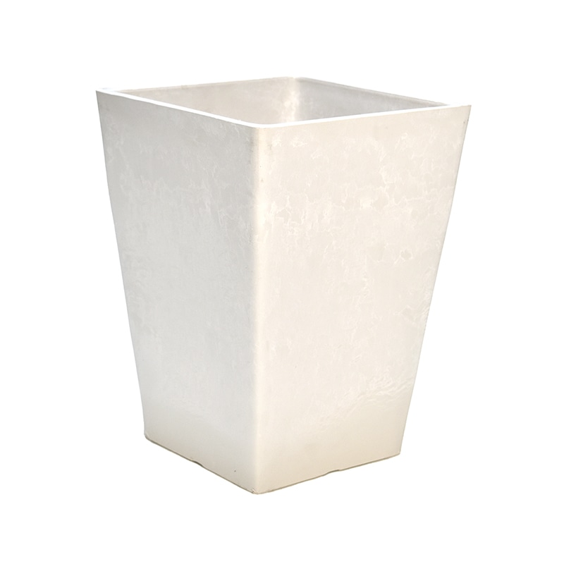 リード商事 フラワーベース ステータススクエアポット 27 TH2227 ホワイト 1個(ご注文単位1個)【直送品】