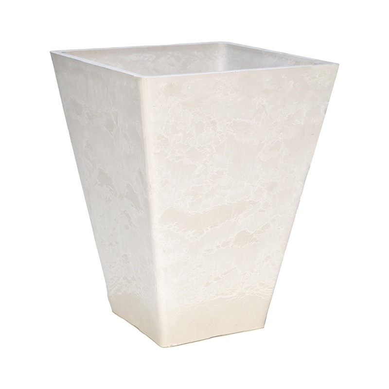 リード商事 フラワーベース ステータススクエアポット 32 TH2232 ホワイト 1個(ご注文単位1個)【直送品】