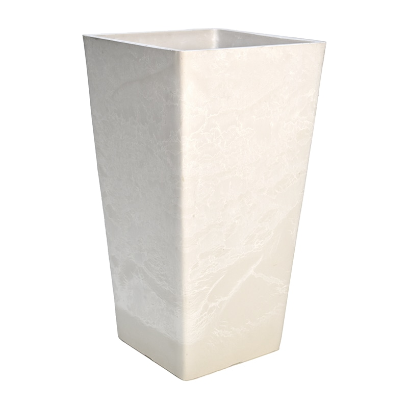 リード商事 フラワーベース ステータススクエアポット 46 TH2246 ホワイト 1個(ご注文単位1個)【直送品】