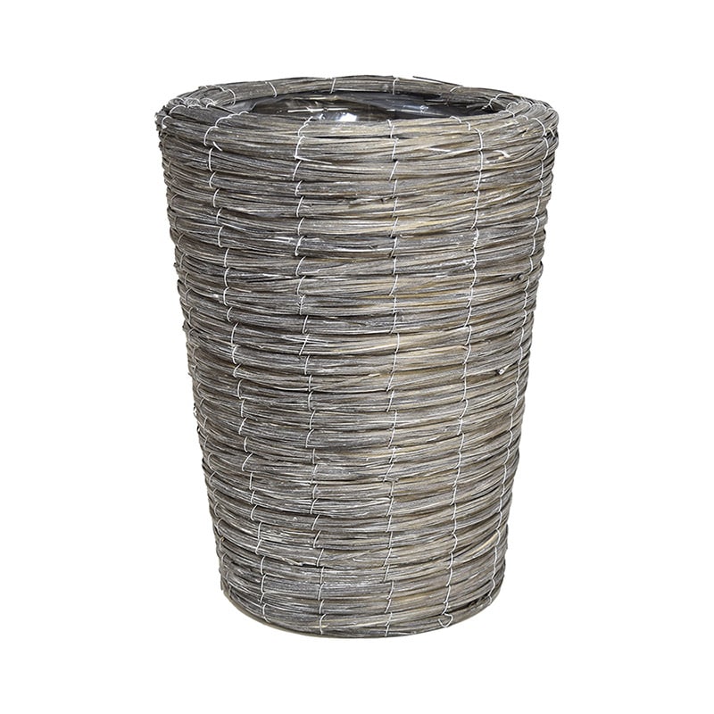 リード商事 ラウンドトールバスケット L HT-8024L グレー 1個(ご注文単位1個)【直送品】