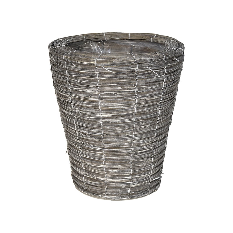 リード商事 ラウンドトールバスケット M HT-8024M グレー 1個(ご注文単位1個)【直送品】