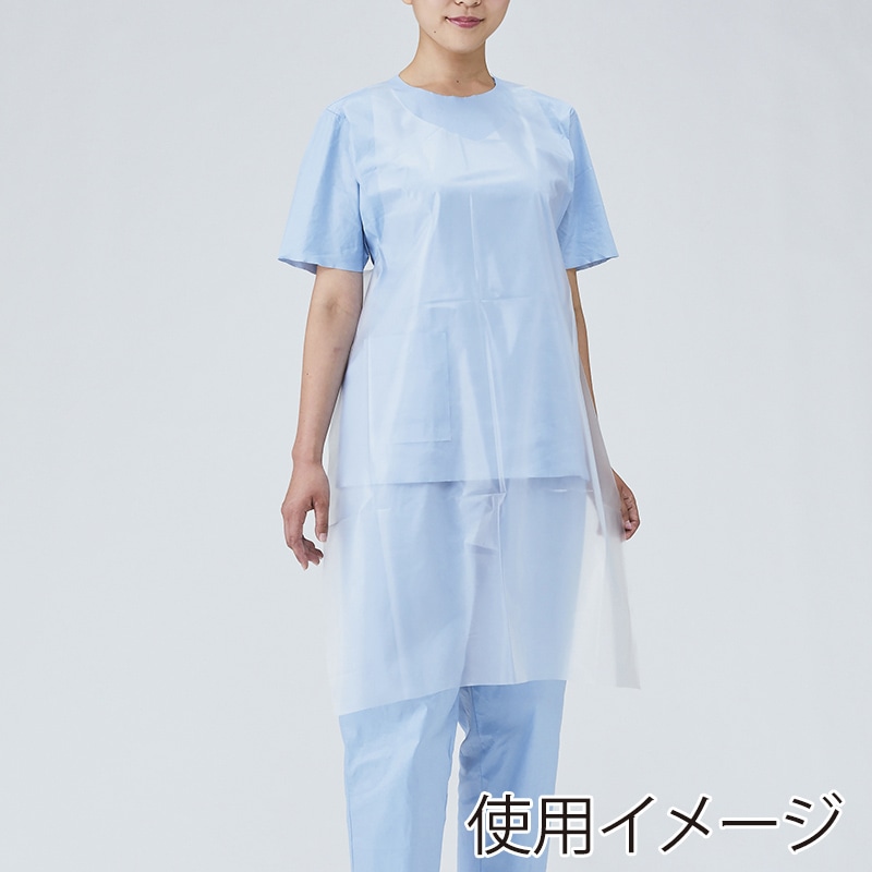 メディテックジャパン 打抜きPEエプロン　M M EPA-100M　透明 50枚/袋（ご注文単位12袋）【直送品】