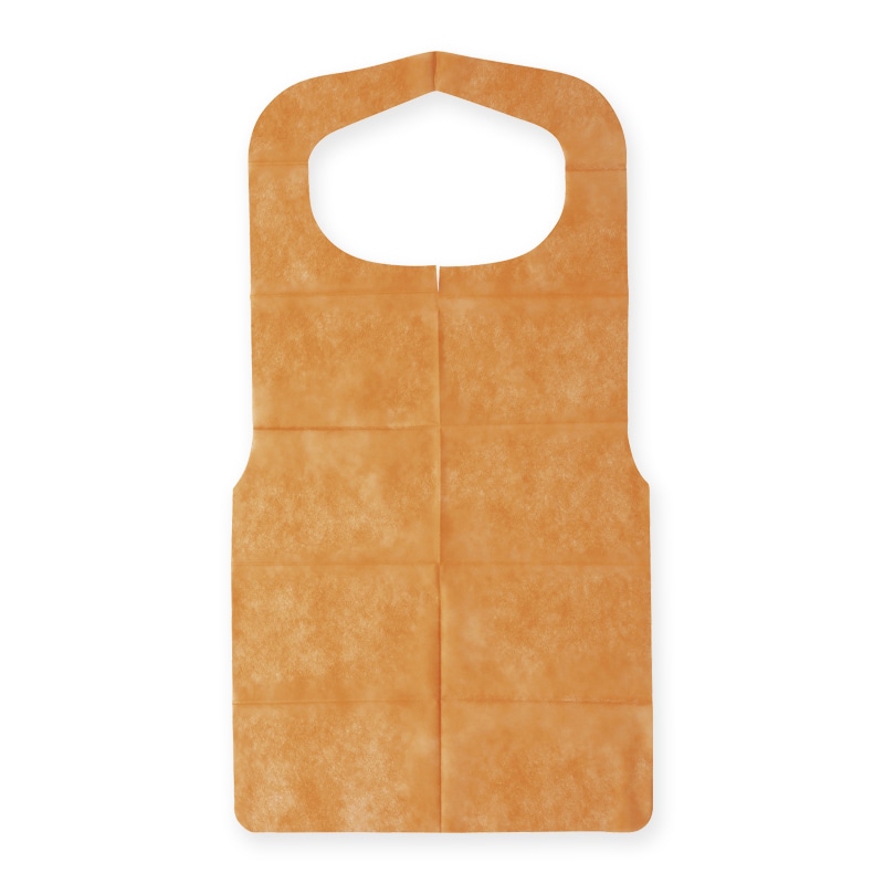 メディテックジャパン エプロン(A)折 フリーサイズ SE-OR-O オレンジ 50枚/袋(ご注文単位40袋)【直送品】