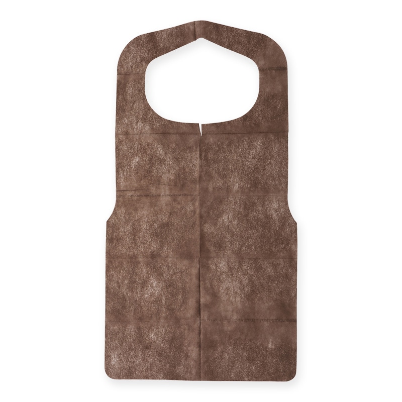 メディテックジャパン エプロン(A)折 フリーサイズ SE-BR-O ブラウン 50枚/袋(ご注文単位24袋)【直送品】