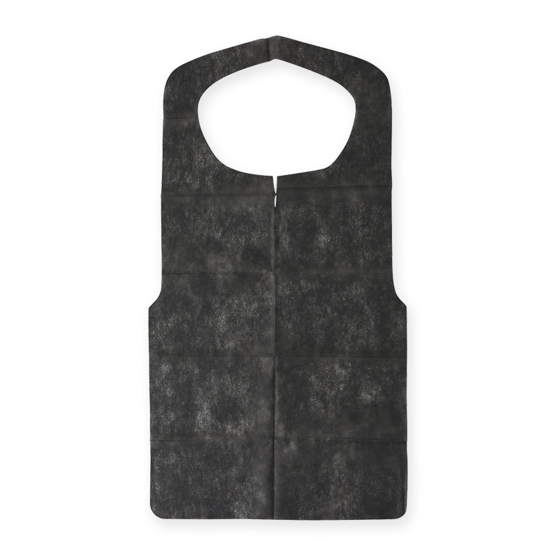 メディテックジャパン エプロン(A)折 フリーサイズ APR-002BL ブラック 50枚/袋(ご注文単位40袋)【直送品】