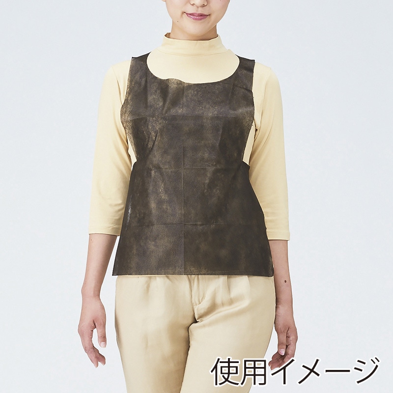 メディテックジャパン 紐付バーベキューエプロン フリーサイズ APR-003BL　ブラック 50枚/袋（ご注文単位20袋）【直送品】