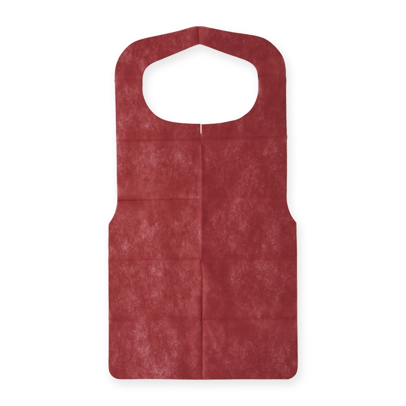 メディテックジャパン エプロン(A)折 フリーサイズ SE-WR-O ワインレッド 50枚/袋(ご注文単位24袋)【直送品】