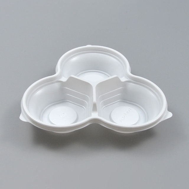惣菜サラダ容器 トリオカップ 本体 白 50枚/袋(ご注文単位18袋)【直送品】