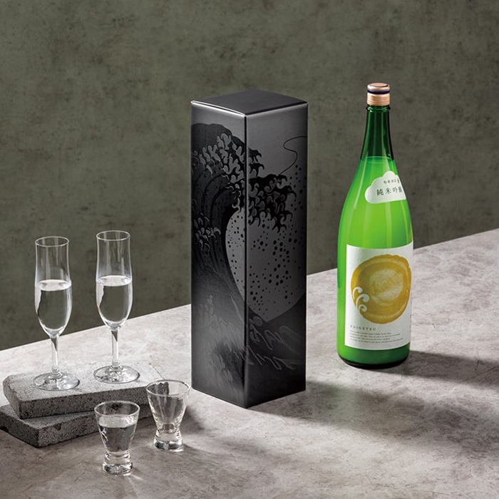 和気 一升瓶用箱 The　Japan ～nami～　波 50枚/箱（ご注文単位1箱）【直送品】