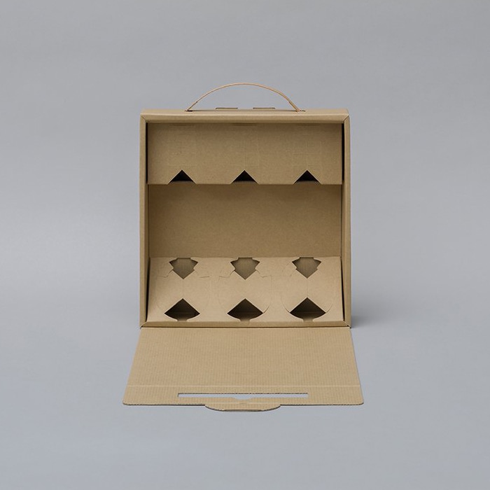 和気 セレクトキャリーケース 3本入 クラフト 40枚/箱（ご注文単位1箱）【直送品】