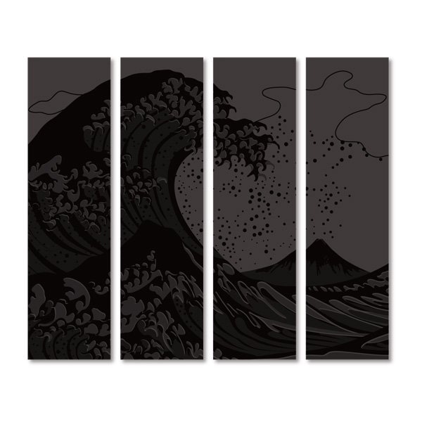 和気 一升瓶用箱 The　Japan ～nami～　波 25枚/箱（ご注文単位1箱）【直送品】