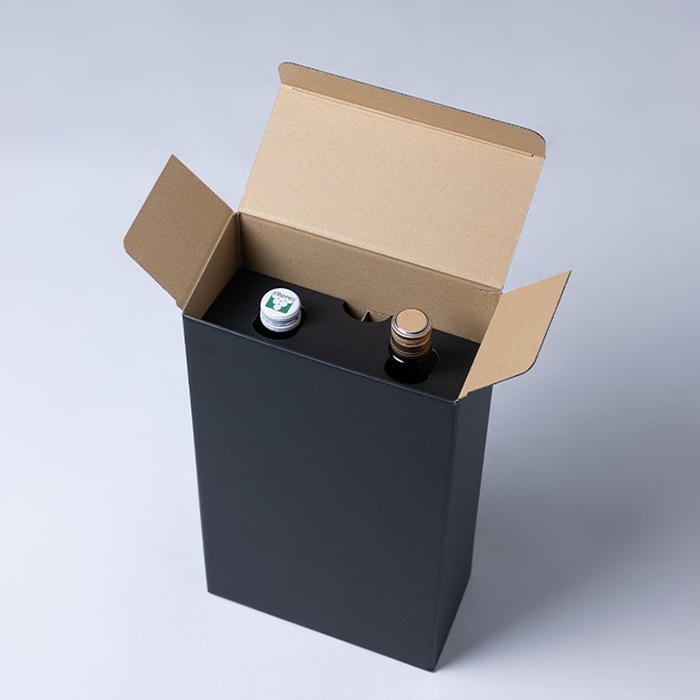 和気 一升瓶用箱 2本入 ブラック 60枚/箱（ご注文単位1箱）【直送品】