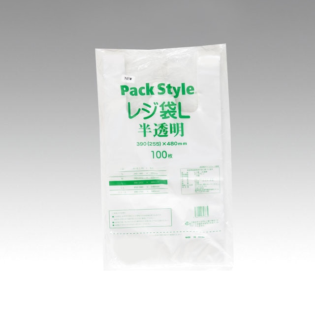 PS レジ袋 L 半透明 100枚/袋(ご注文単位10袋)【直送品】