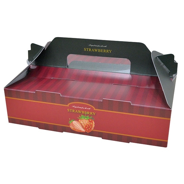 手提箱 イチゴパック×2 リッチレッド 20枚/袋(ご注文単位5袋)【直送品】