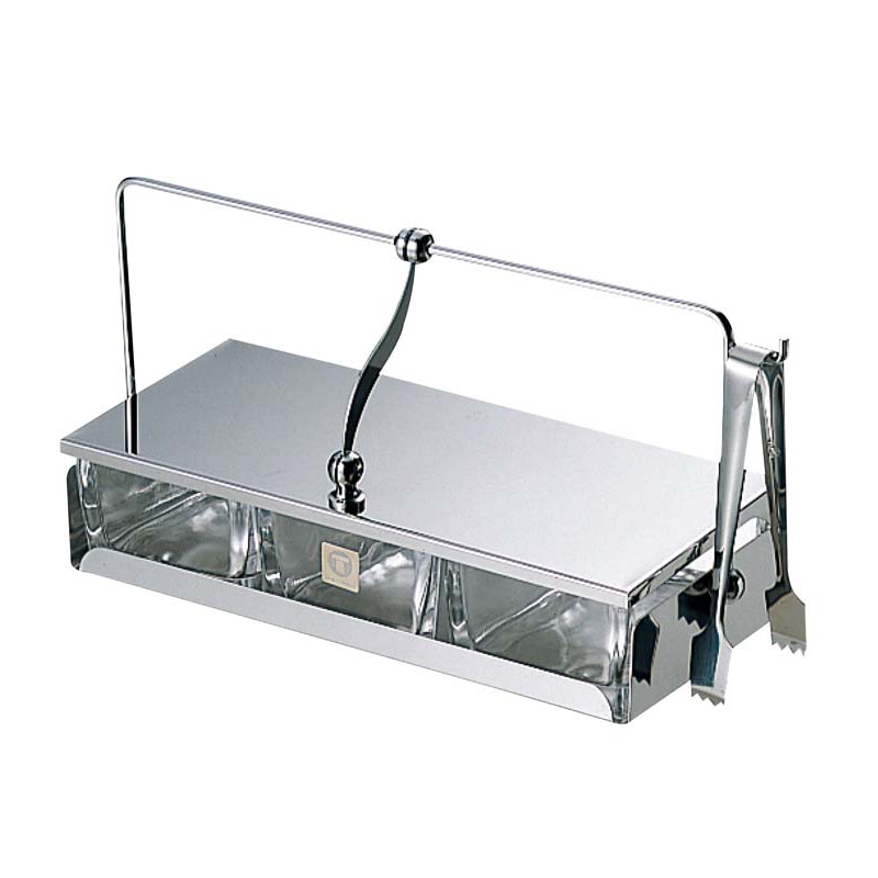 大塚硝子店 薬味入れ T-103(ガラス中子・トング付) 1個(ご注文単位1個)【直送品】