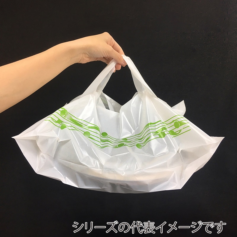 まつもと合成 手提げポリ袋 帯バンバンバッグ No.5 100枚/束(ご注文単位10束)【直送品】