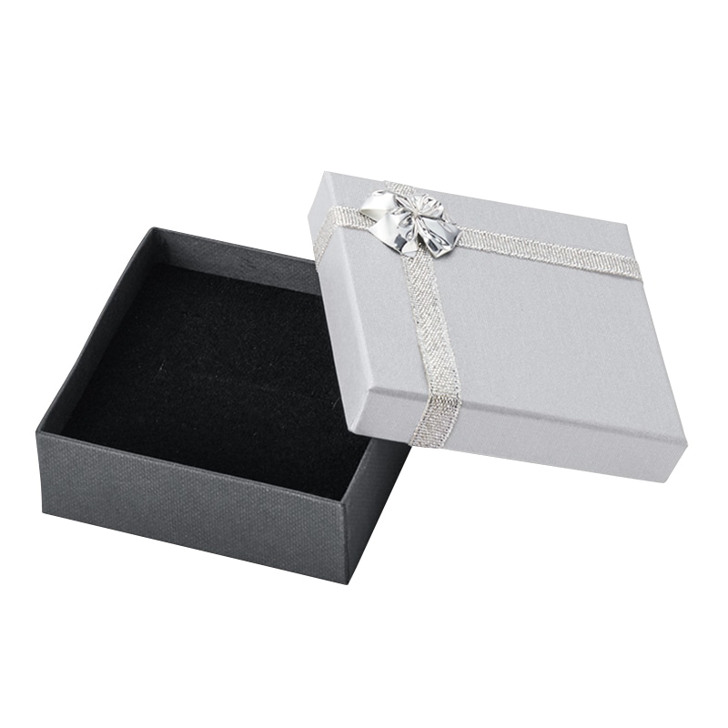 原口 リング・イヤリング・ペンダント用ボックス 銀／黒 REP266 1個（ご注文単位20個）【直送品】