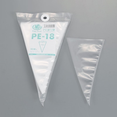 PE絞り袋　PE-18　937000560　50枚/束（ご注文単位1束）【直送品】