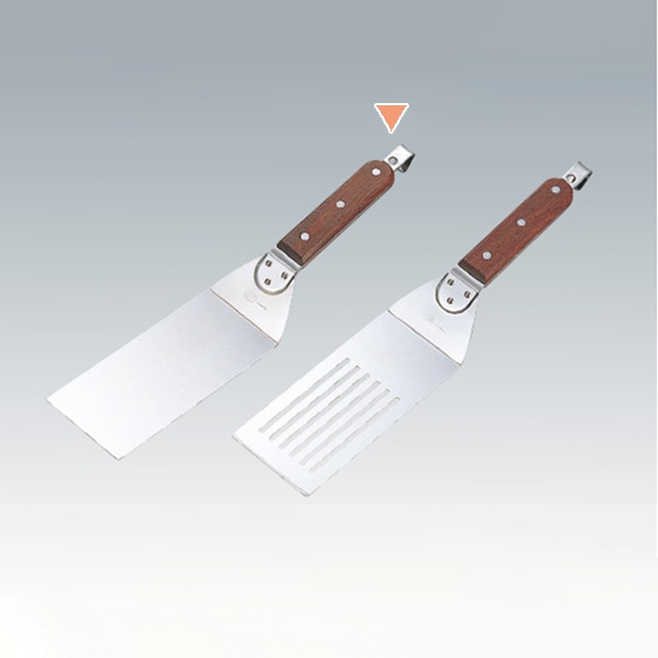 木柄万能ターナー　穴無  120000450 1個（ご注文単位1個）【直送品】