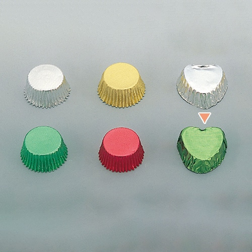 チョコカップ　9014　ハート　緑  528000060　2000枚/束（ご注文単位1束）【直送品】