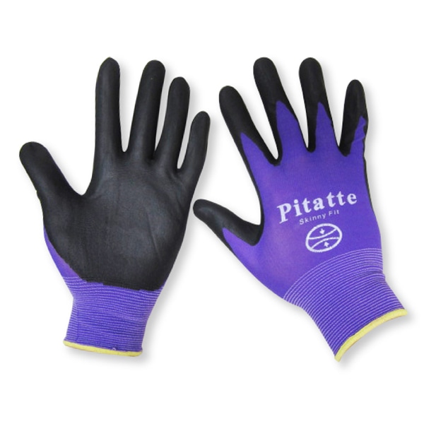 ジェイワークスプランニング 背抜き手袋 ぴたっ手 スキニーフィット 18ゲージ M パープル JK-028 1組(ご注文単位12組)【直送品】