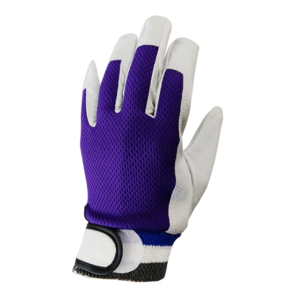 ジェイワークスプランニング 豚革手袋 甲ポリエステル マジック付 M パープル JWG-017 1組(ご注文単位10組)【直送品】