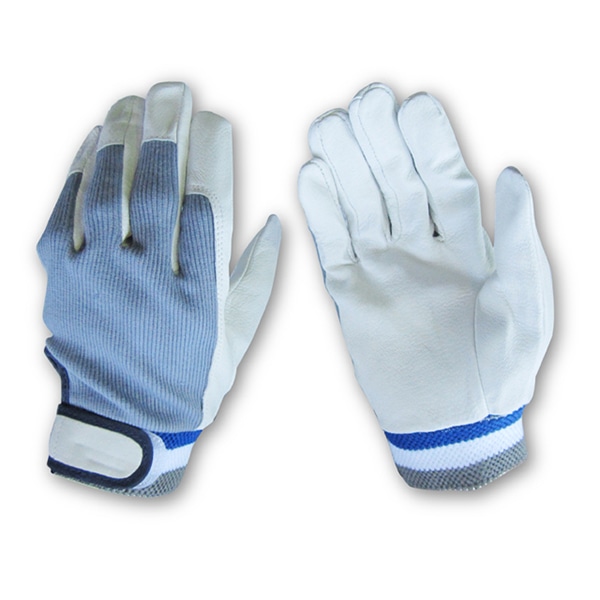ジェイワークスプランニング 豚革手袋 甲メリヤス マジック付 LL 3双組 JWG-107 1袋(ご注文単位10袋)【直送品】