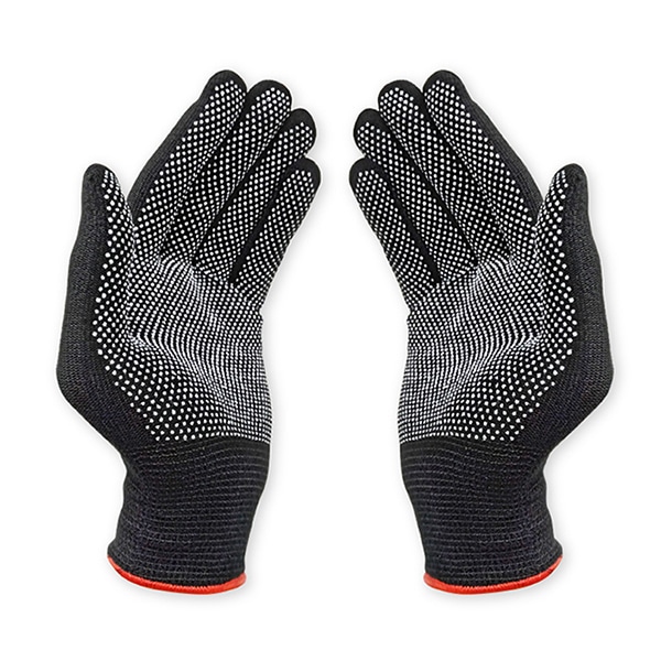 ジェイワークスプランニング スベリ止め付 軽作業用手袋 L ブラック 5双組 JK-082-5P 1袋（ご注文単位1袋）【直送品】