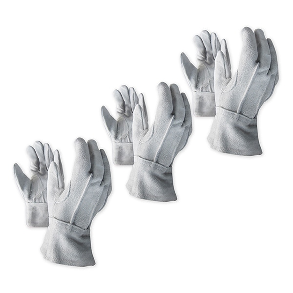 ジェイワークスプランニング 牛床革手袋 背縫い 3双組 JWG-031-3P 1袋（ご注文単位10袋）【直送品】