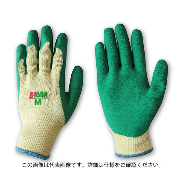 ジェイワークスプランニング ゴム背抜手袋 ジャストフィットV M グリーン 3双組 JK-040 1袋(ご注文単位12袋)【直送品】