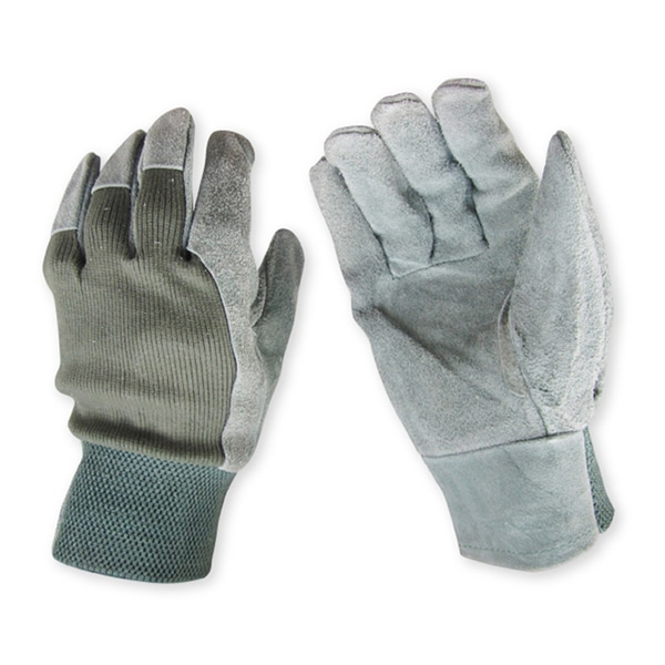 ジェイワークスプランニング 牛床皮革手袋 甲メリヤス オイル加工 JWG-025 1組（ご注文単位10組）【直送品】