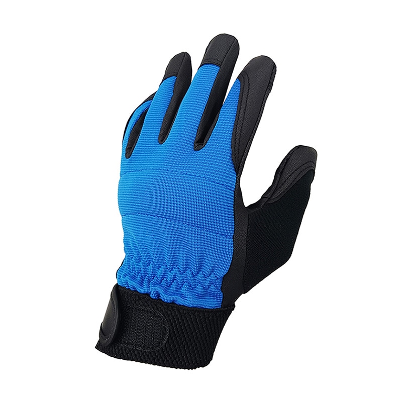 ジェイワークスプランニング PUグローブ アテ付 M ブルー JWG-005 1組（ご注文単位12組）【直送品】