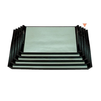 若泉漆器 ウェーブ盆　グリーン雲流　尺5寸 ノンスリップ加工 B-1-34 1個（ご注文単位1個）【直送品】