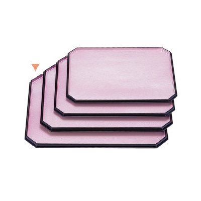 若泉漆器 隅切長手盆 ピンク雲流渕黒 尺5寸ハ-ド塗 B-1-89 1個(ご注文単位1個)【直送品】