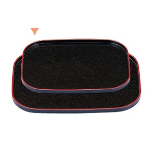 若泉漆器 長手くつわ盆 溜パール天朱 9寸 B-2-31 1個(ご注文単位1個)【直送品】