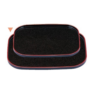 若泉漆器 長手くつわ盆 溜パール天朱 尺0寸 B-2-32 1個(ご注文単位1個)【直送品】