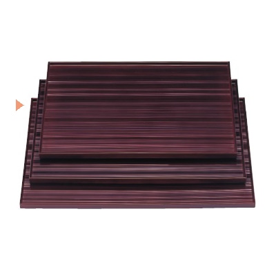 若泉漆器 長角盆 乱筋 溜 尺5寸 B-2-49 1個(ご注文単位1個)【直送品】