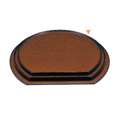 若泉漆器 式部半月盆　梨地渕黒　尺1寸  B-3-10 1個（ご注文単位1個）【直送品】