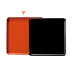 若泉漆器 角盆　29cm　F-8　赤  B-4-19 1個（ご注文単位1個）【直送品】