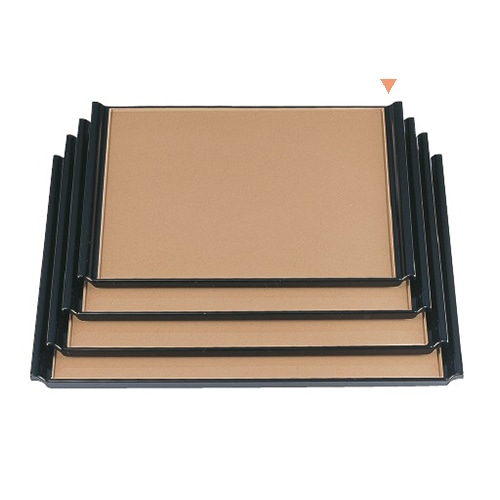 若泉漆器 徳川盆　ベージュ真パール渕黒　尺2寸 ノンスリップ加工 B-4-97 1個（ご注文単位1個）【直送品】